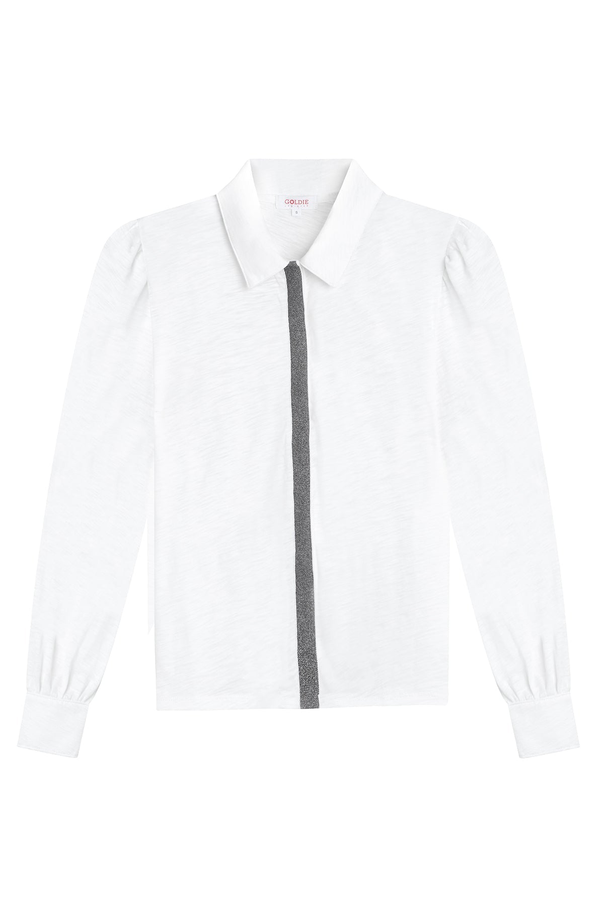 Pavé Shimmer Shirt - Goldie LeWinter #color_white