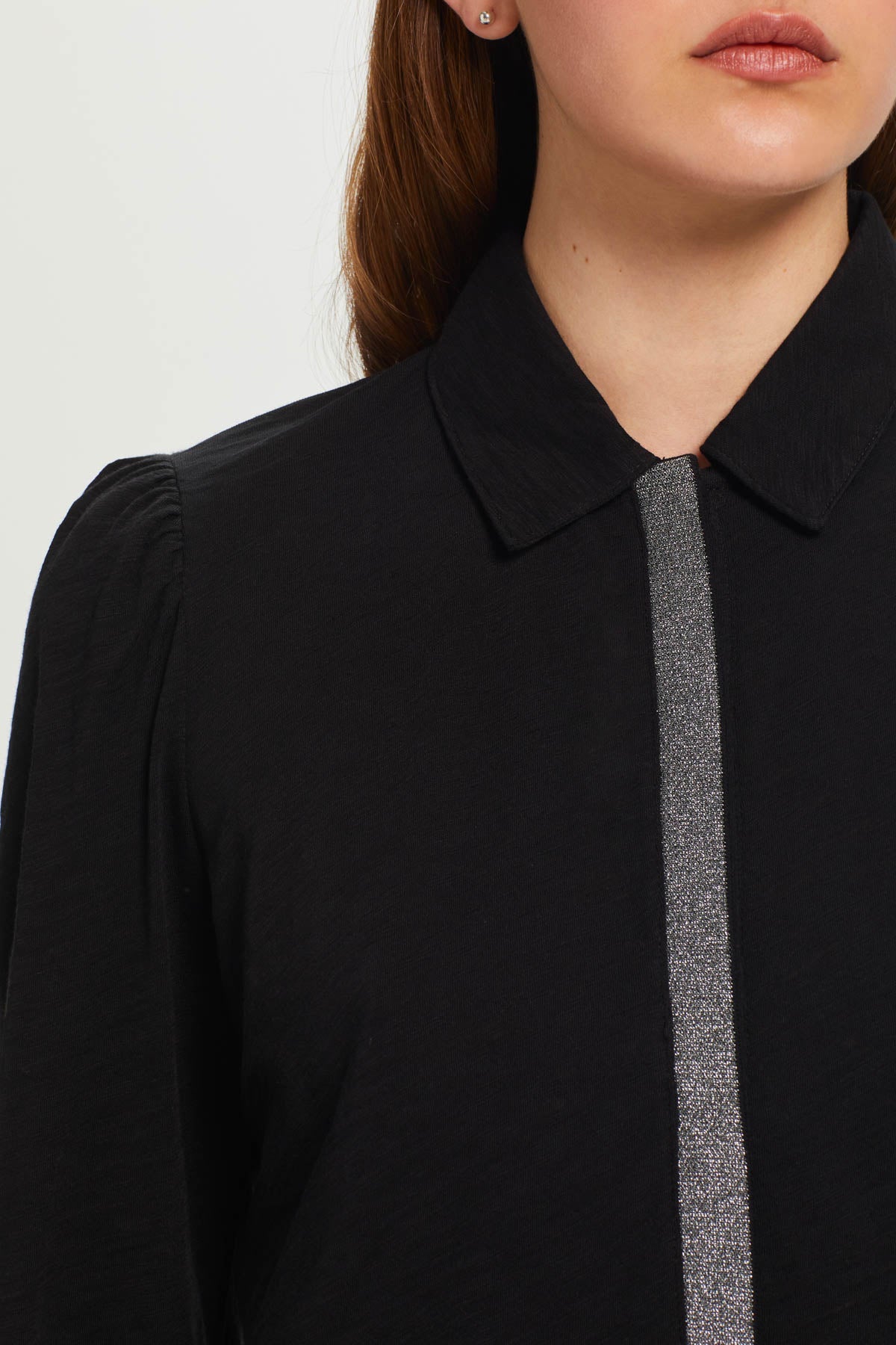 Pavé Shimmer Shirt - Goldie LeWinter #color_black