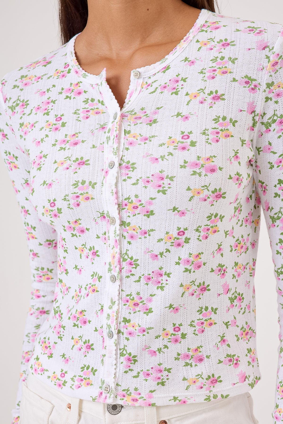 Petite Fleur Crop Cardigan