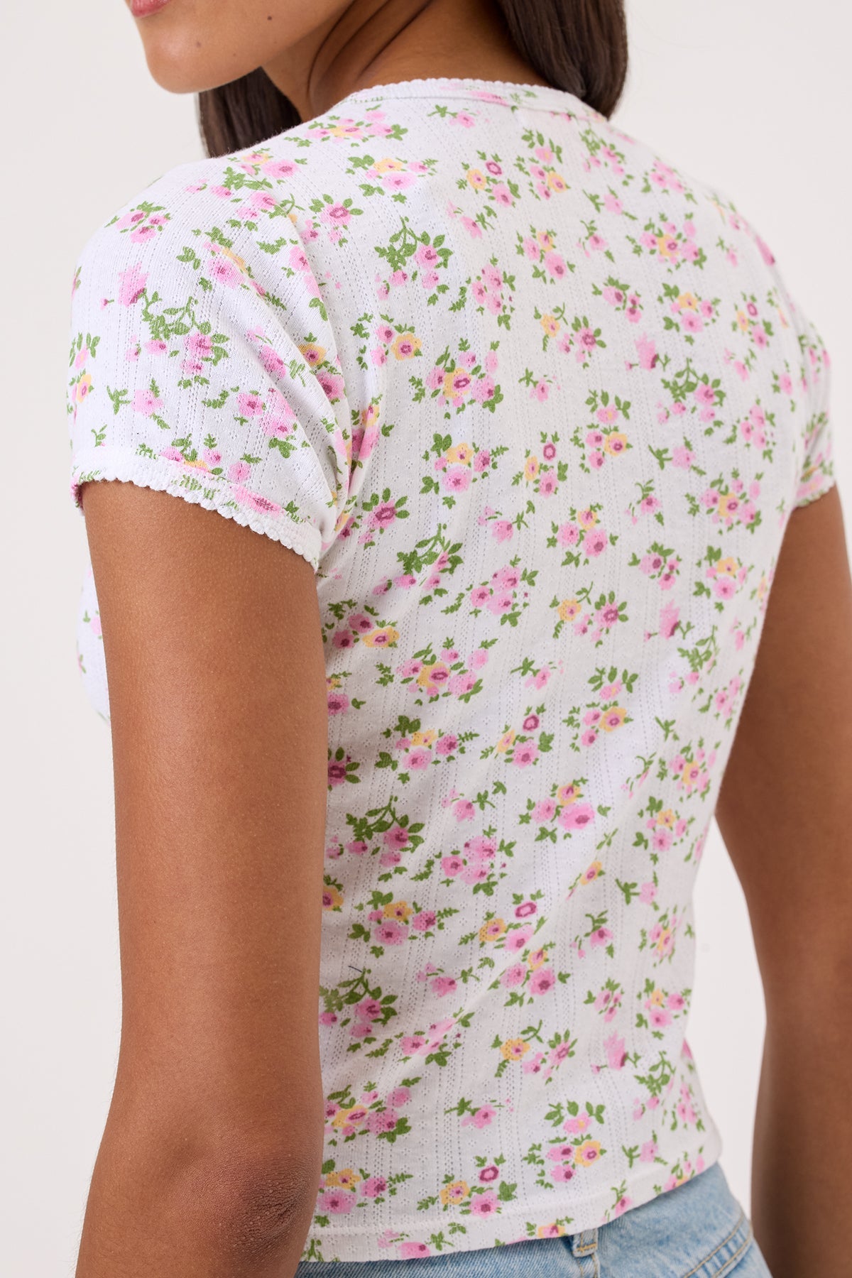 Petite Fleur Short Sleeve Cardigan