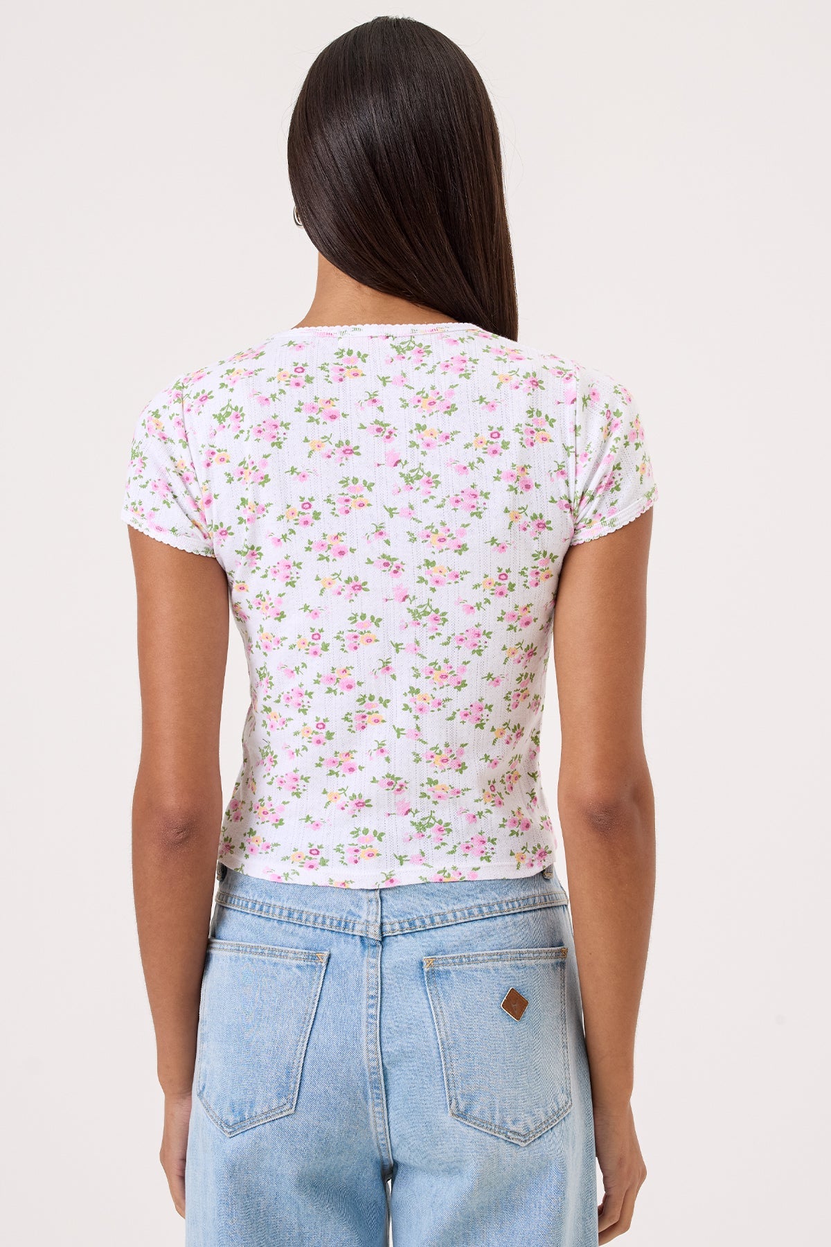 Petite Fleur Short Sleeve Cardigan