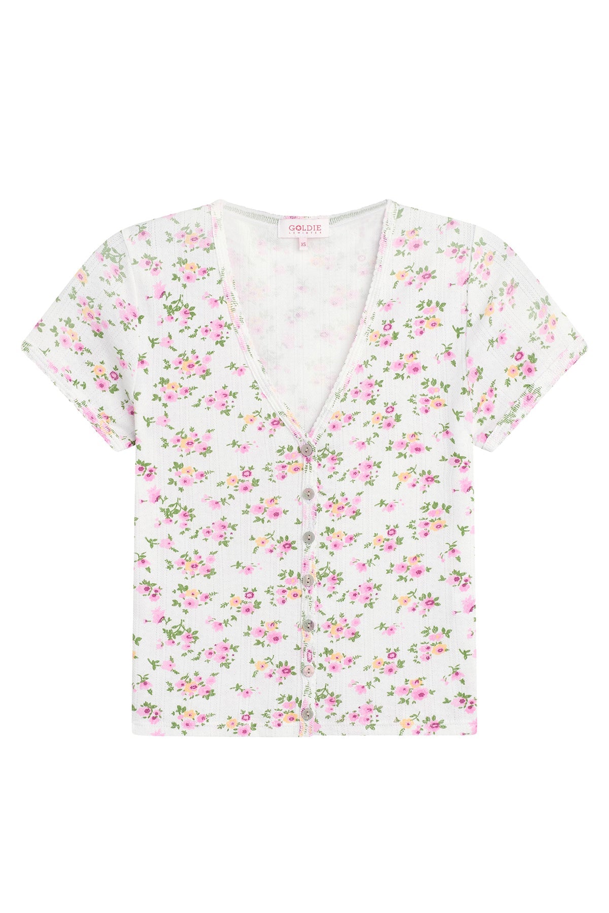 Petite Fleur Short Sleeve Cardigan