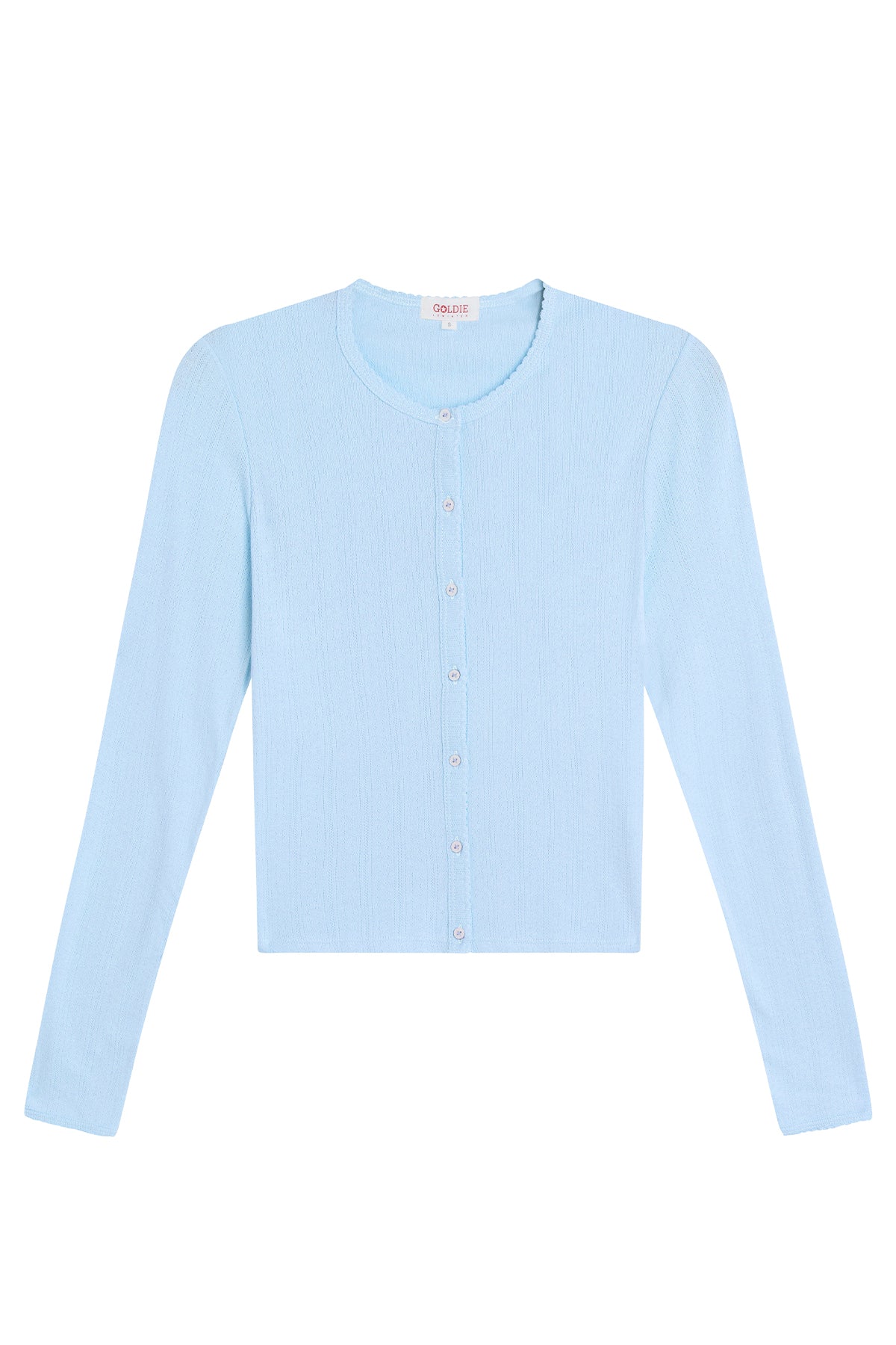 Pointelle Crop Cardigan