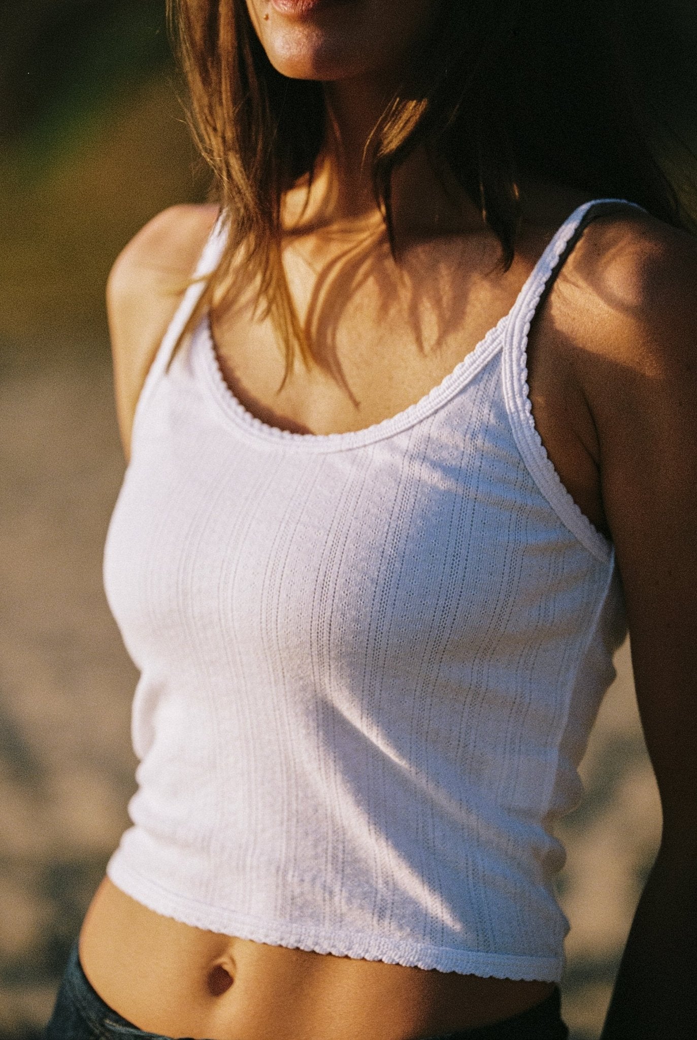 Ellie Cropped Cami - Goldie LeWinter #color_white