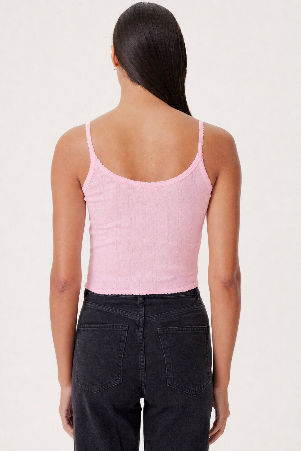 Ellie Cropped Cami - Goldie LeWinter #color_cherry blossom