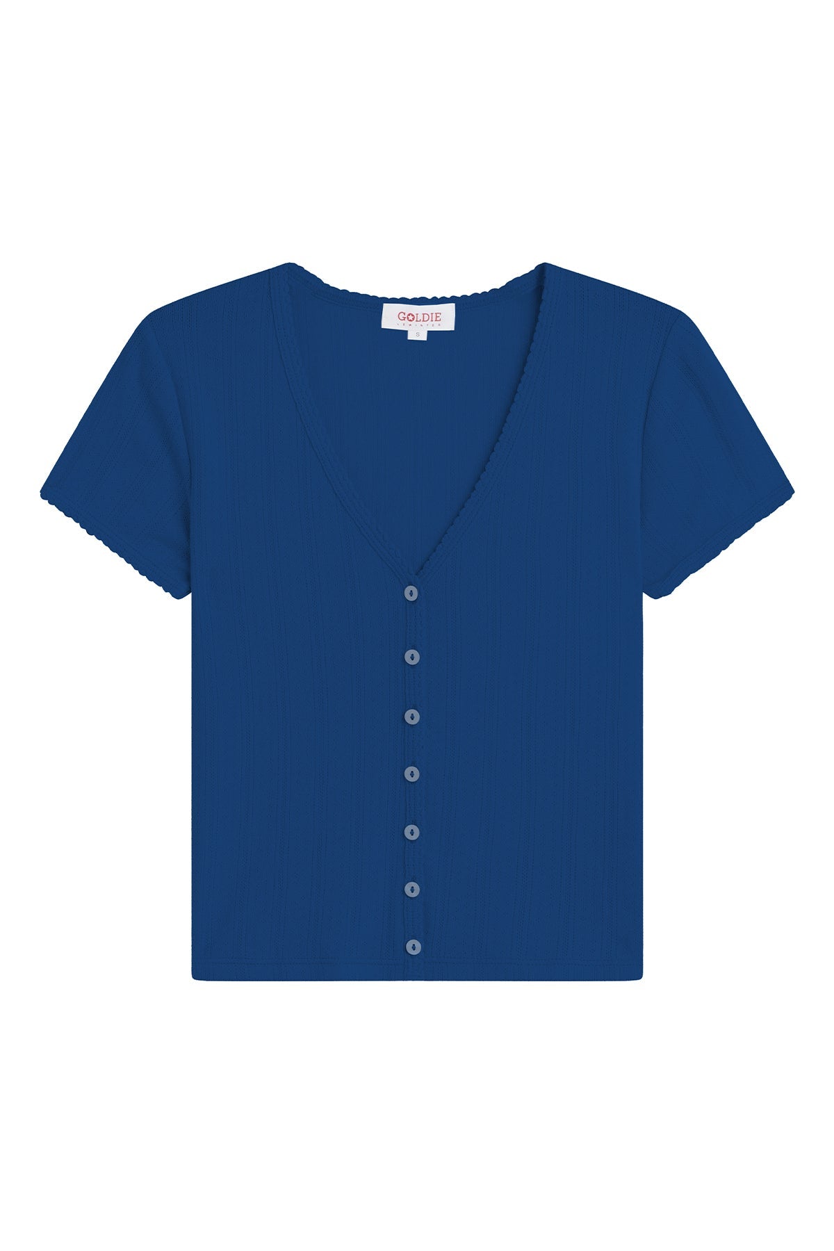 Ellie Cropped Cardigan - Goldie LeWinter #color_estate blue - limited edition