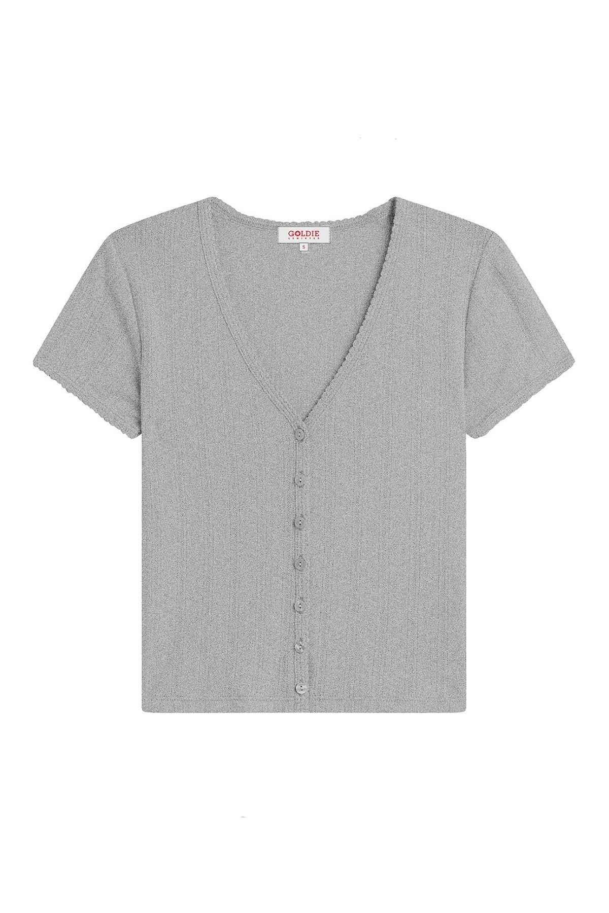 Ellie Cropped Cardigan - Goldie LeWinter #color_gray heather