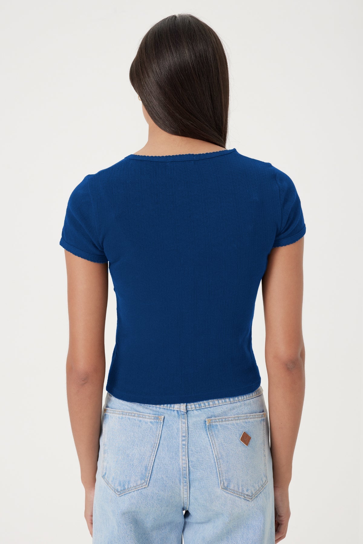 Ellie Cropped Cardigan - Goldie LeWinter #color_estate blue - limited edition