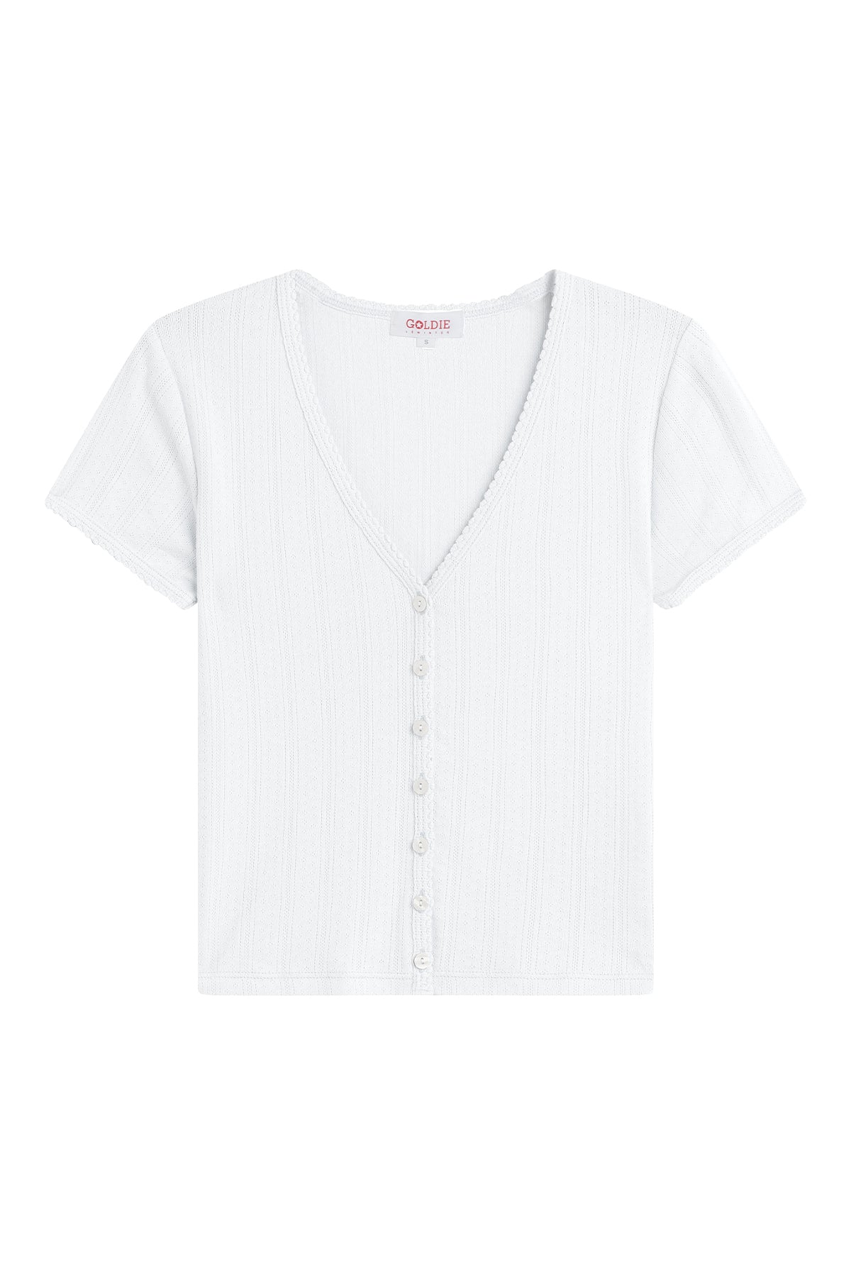 Pointelle Ellie Cropped Cardigan - Goldie LeWinter