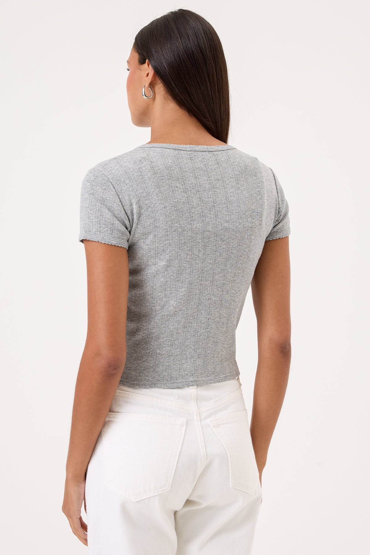 Ellie Cropped Cardigan - Goldie LeWinter #color_gray heather