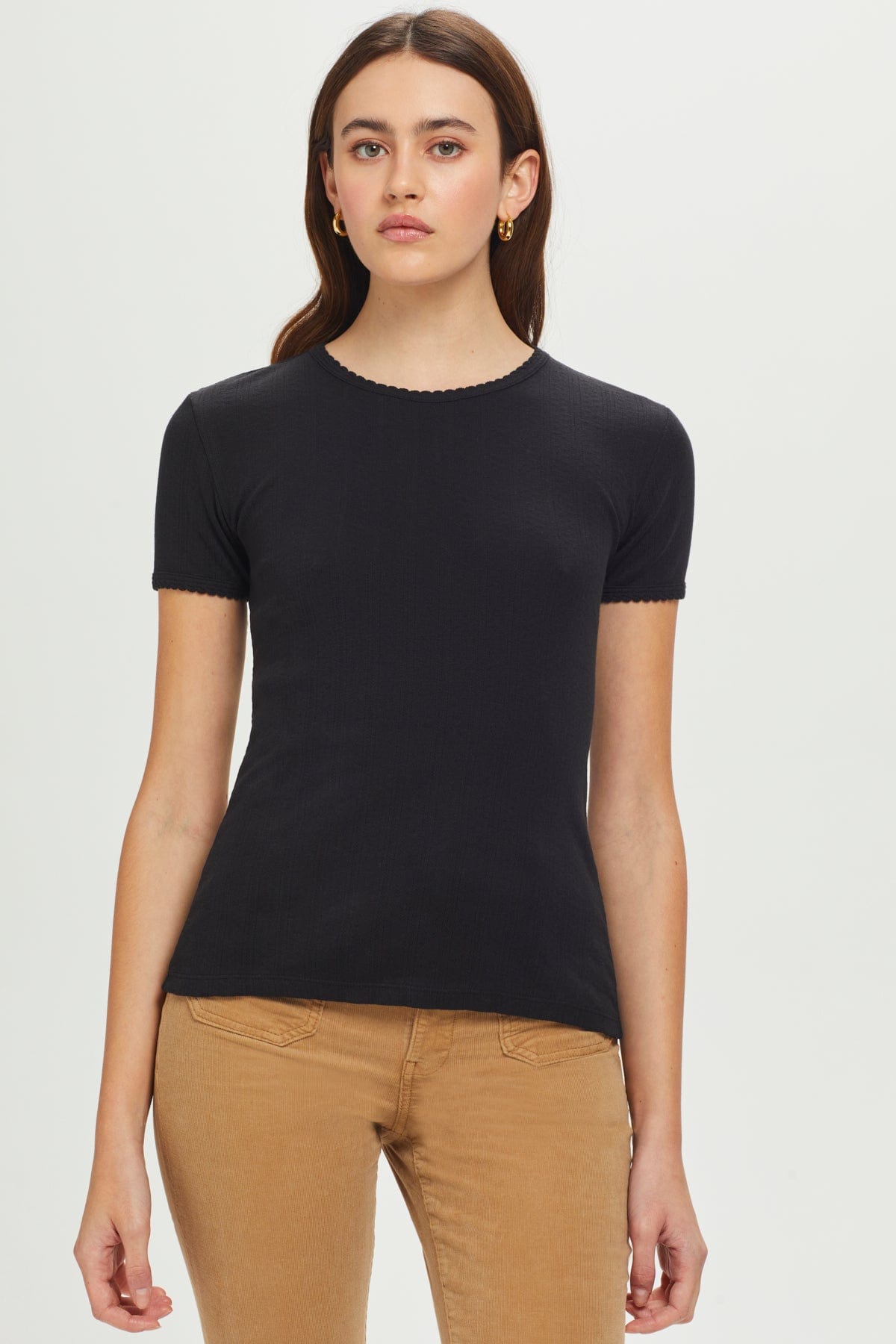 Pointelle Tee - Goldie LeWinter #color_black