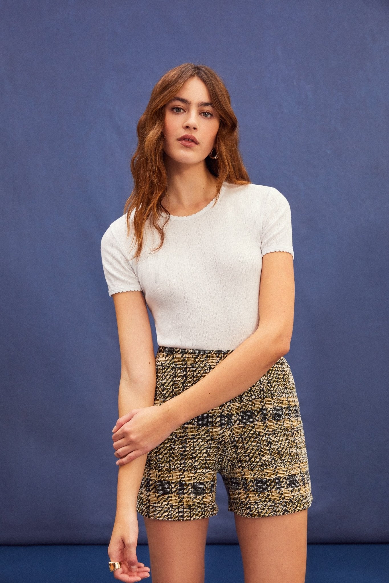 Pointelle Tee - Goldie LeWinter #color_white