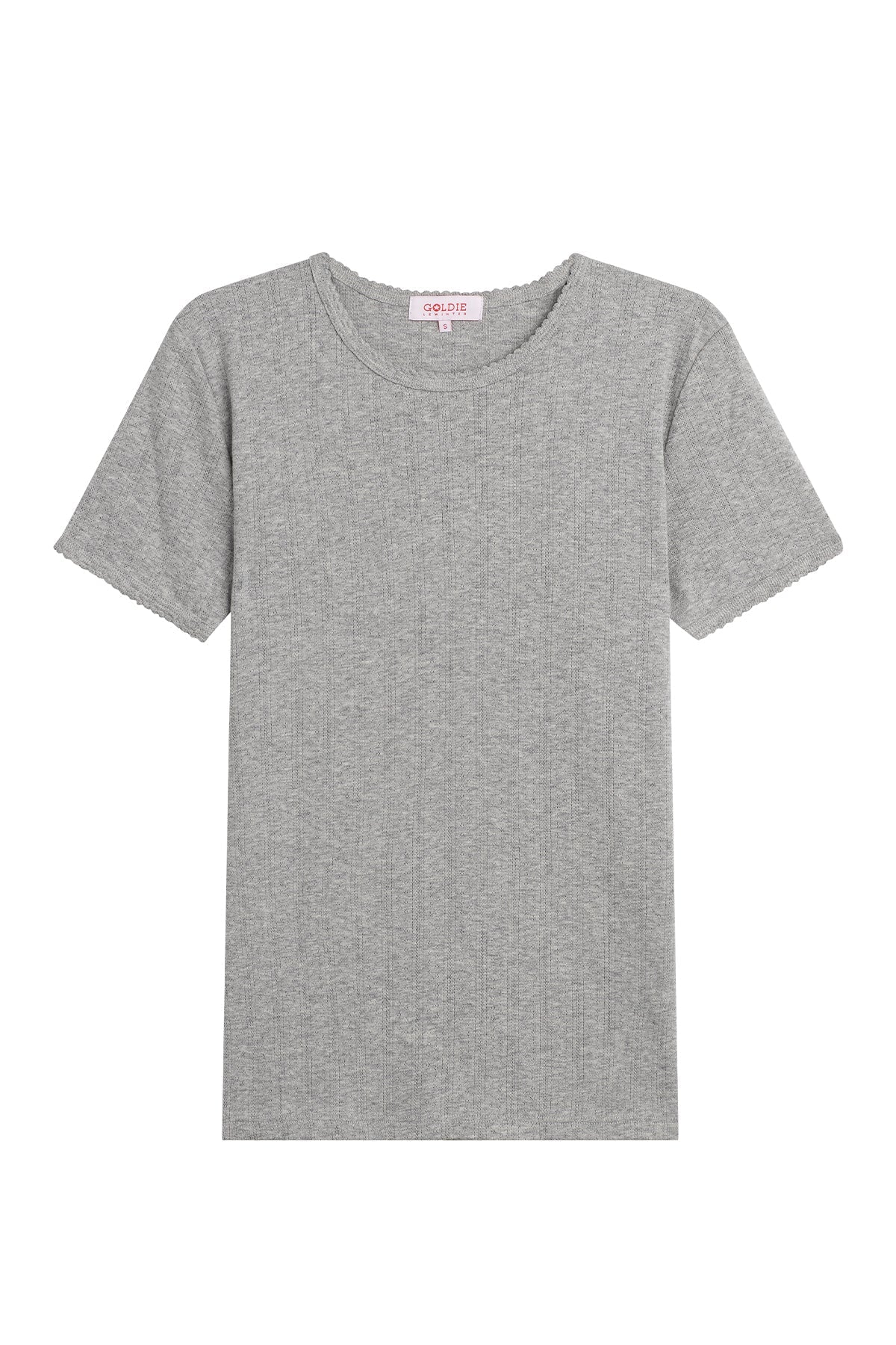 Pointelle Tee - Goldie LeWinter #color_gray heather
