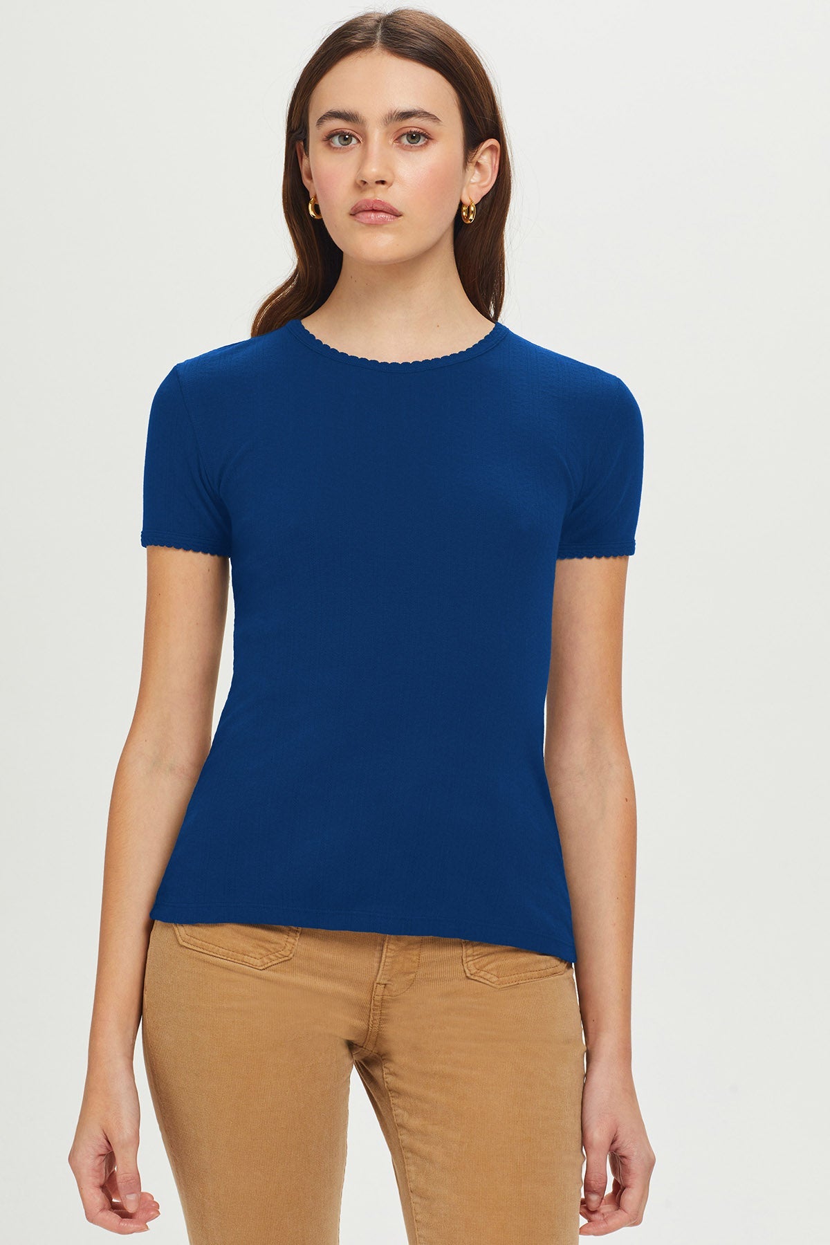 Pointelle Tee - Goldie LeWinter #color_estate blue