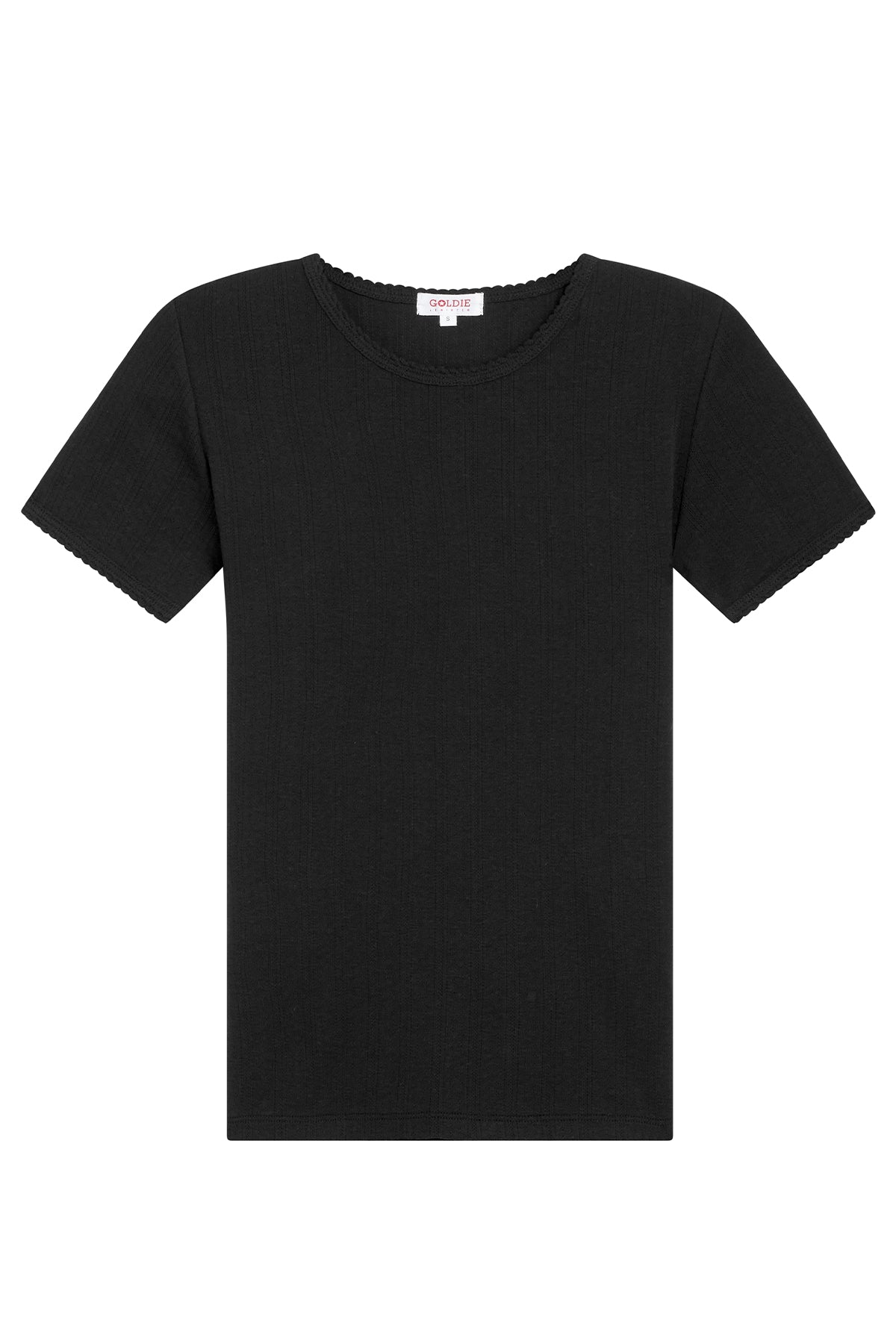 Pointelle Tee - Goldie LeWinter #color_black
