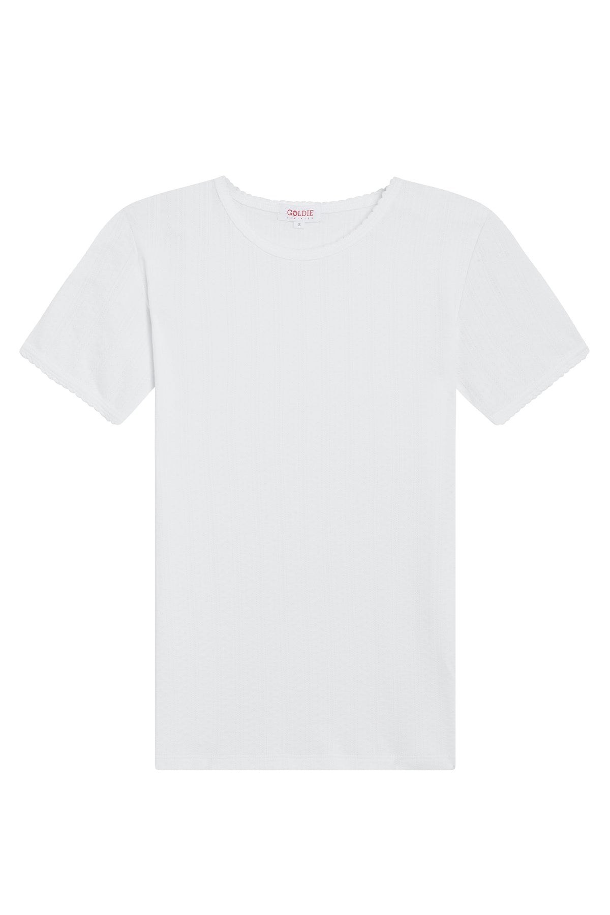 Pointelle Tee - Goldie LeWinter #color_white
