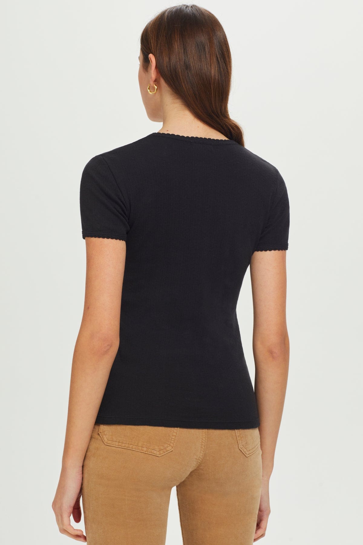 Pointelle Tee - Goldie LeWinter #color_black