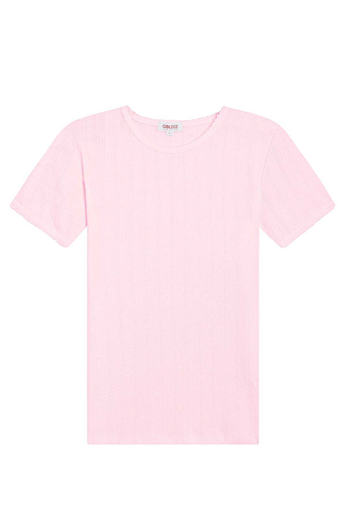 Pointelle Tee - Goldie LeWinter #color_cherry blossom