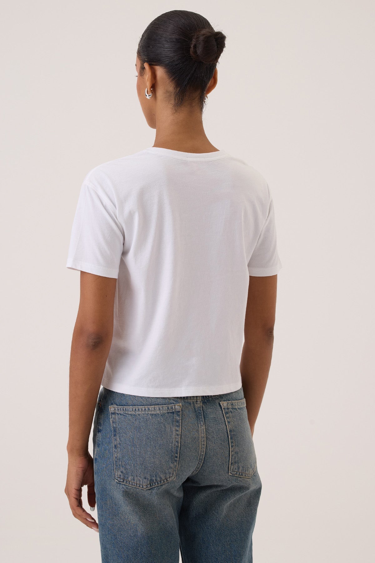 Rachel Organic Girlfriend Tee - Goldie LeWinter #color_white