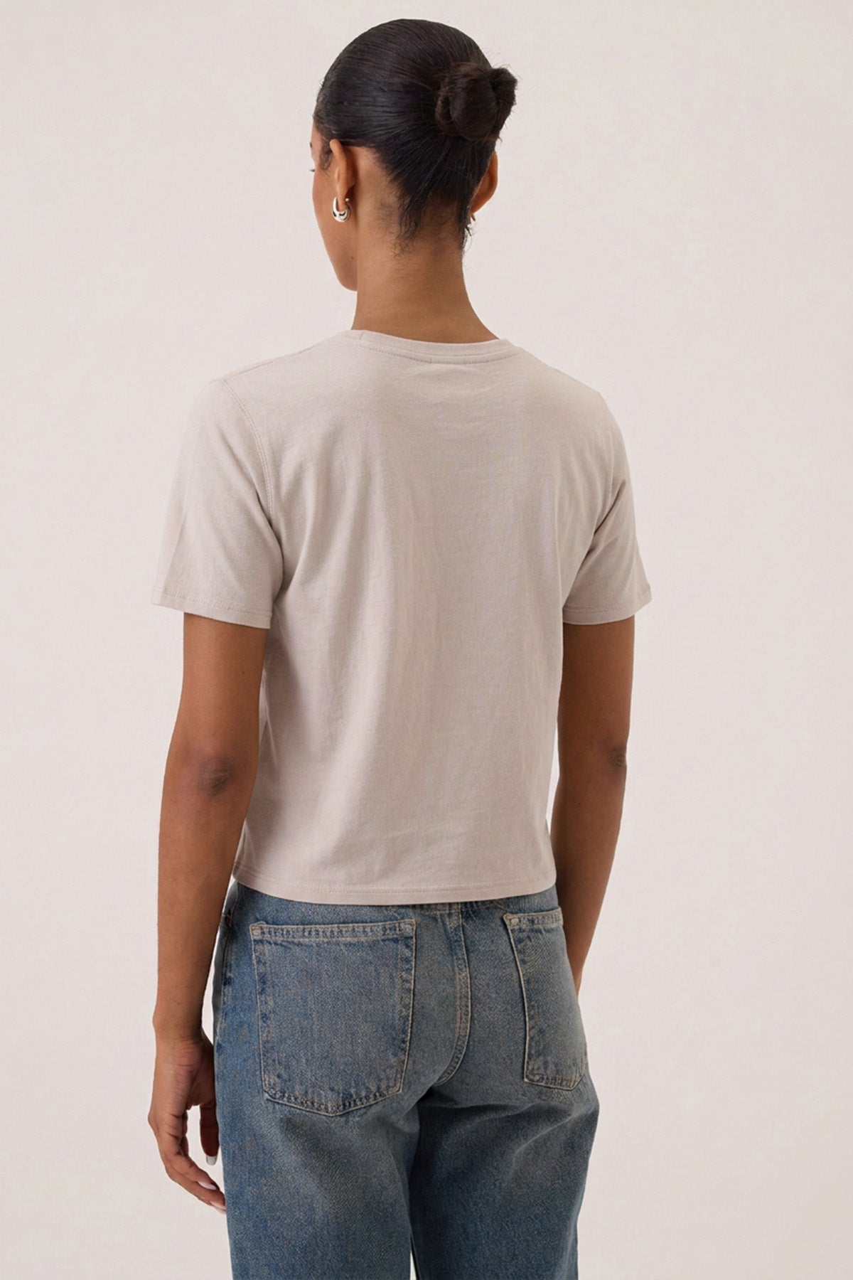 Rachel Organic Girlfriend Tee - Goldie LeWinter #color_stone
