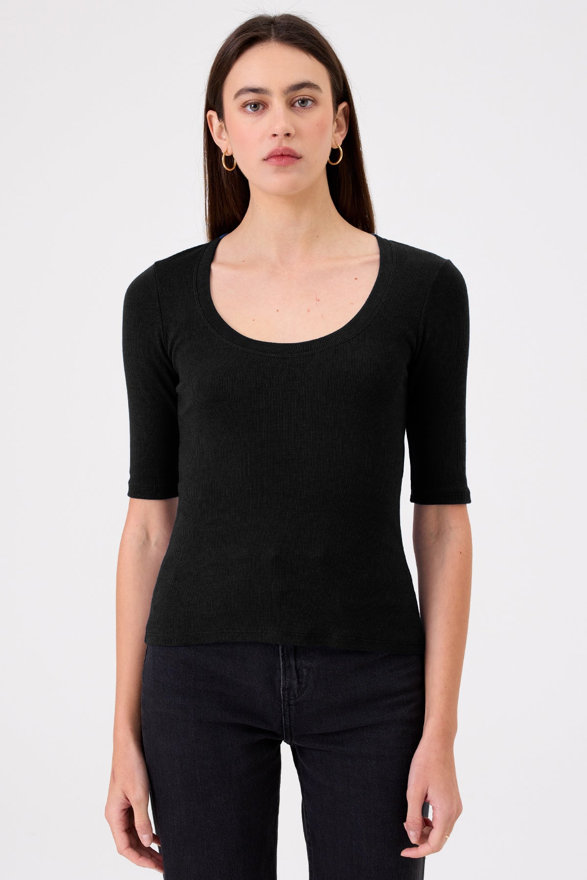 Rebecca Half Sleeve Top - Goldie LeWinter #color_black