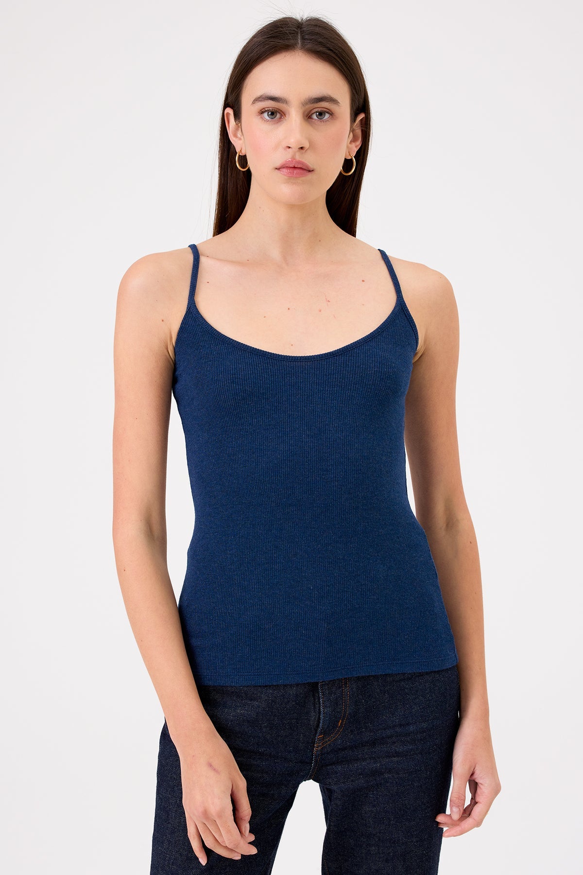 Ribbed Cami - Goldie LeWinter #color_navy heather - limited edition