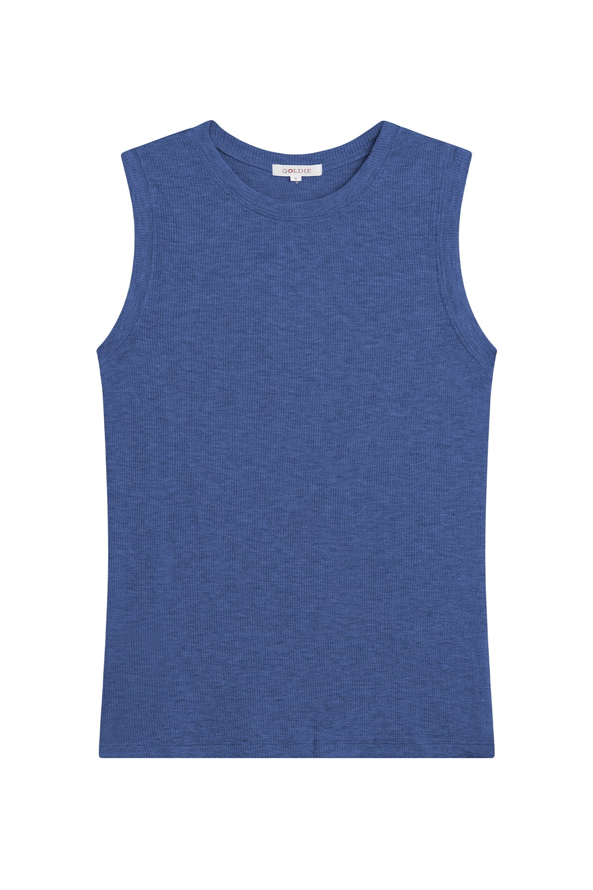 Ribbed Sleeveless Tee - Goldie LeWinter #color_denim heather - limited edition