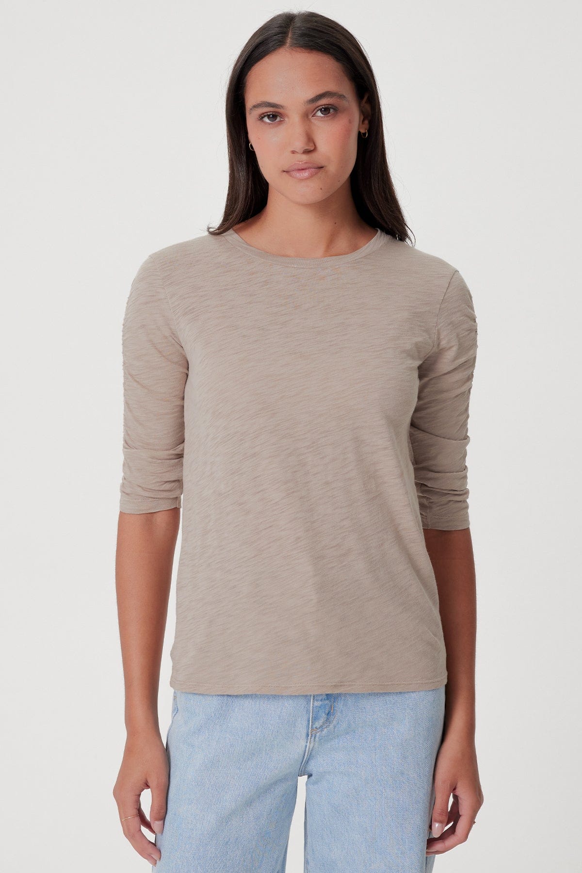 Ruched Half Sleeve Tee - Goldie LeWinter #color_string