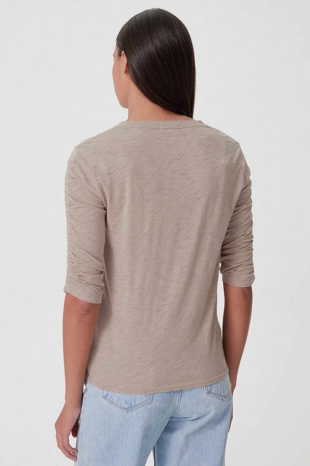 Ruched Half Sleeve Tee - Goldie LeWinter #color_string
