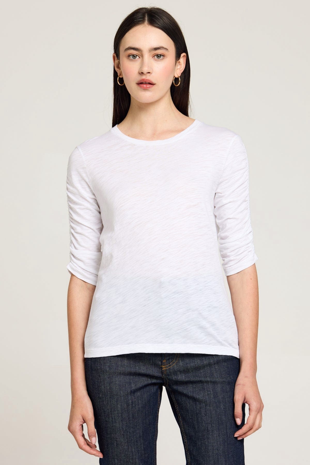 Ruched Half Sleeve Tee - Goldie LeWinter