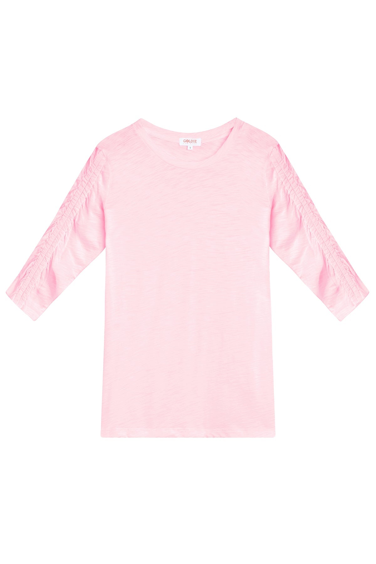Ruched Half Sleeve Tee - Goldie LeWinter #color_cherry blossom