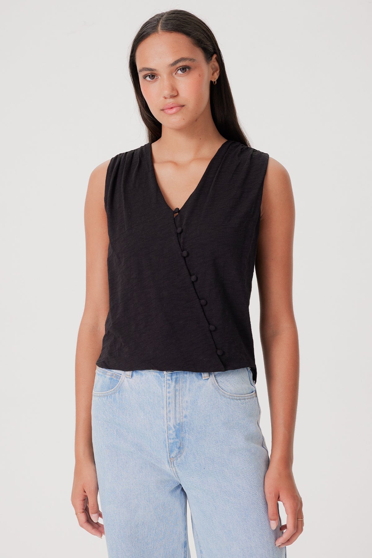 Sabina Surplice Shell - Goldie LeWinter #color_black