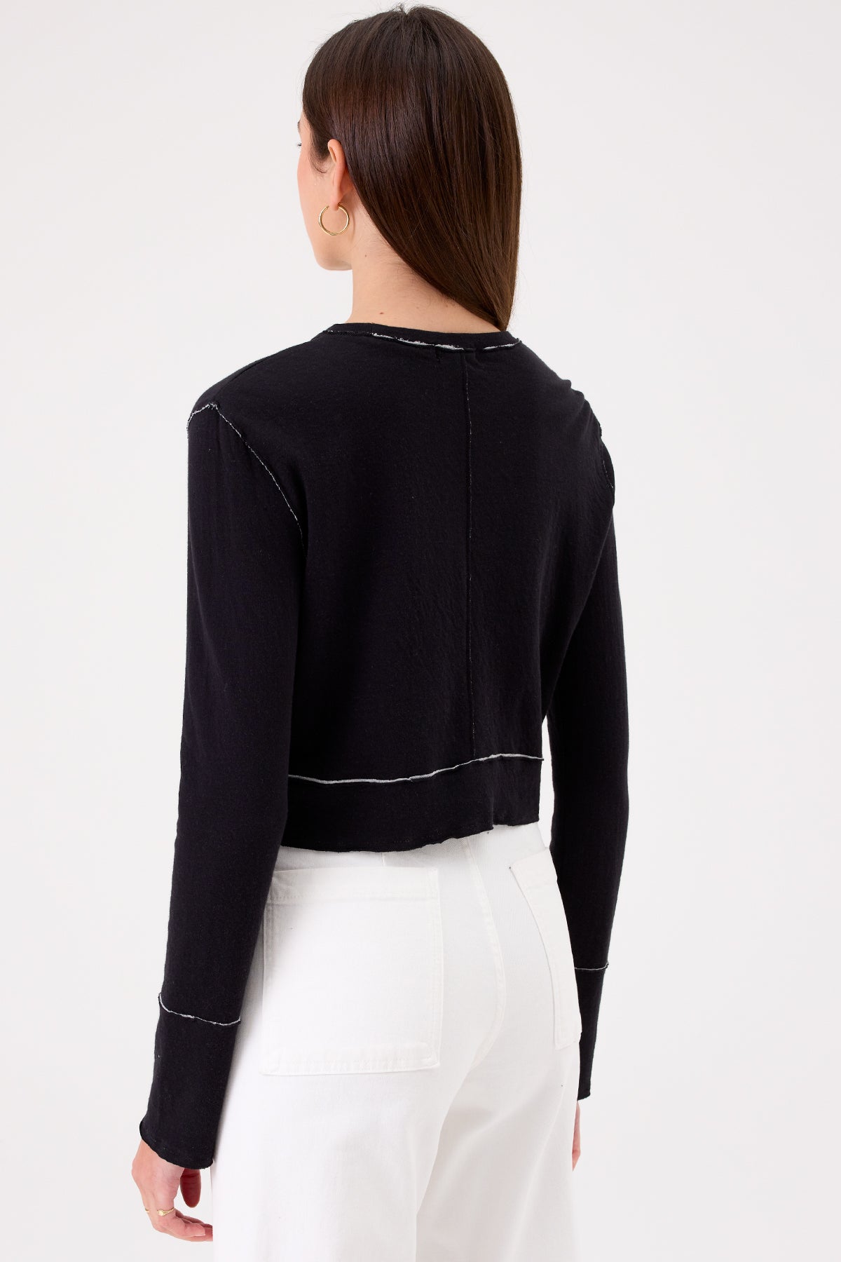 Serena Crop Pullover - Goldie LeWinter #color_black