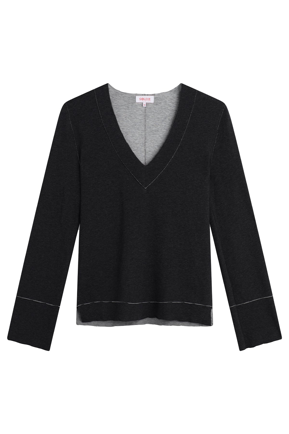 Serena V Neck Pullover - Goldie LeWinter #color_black