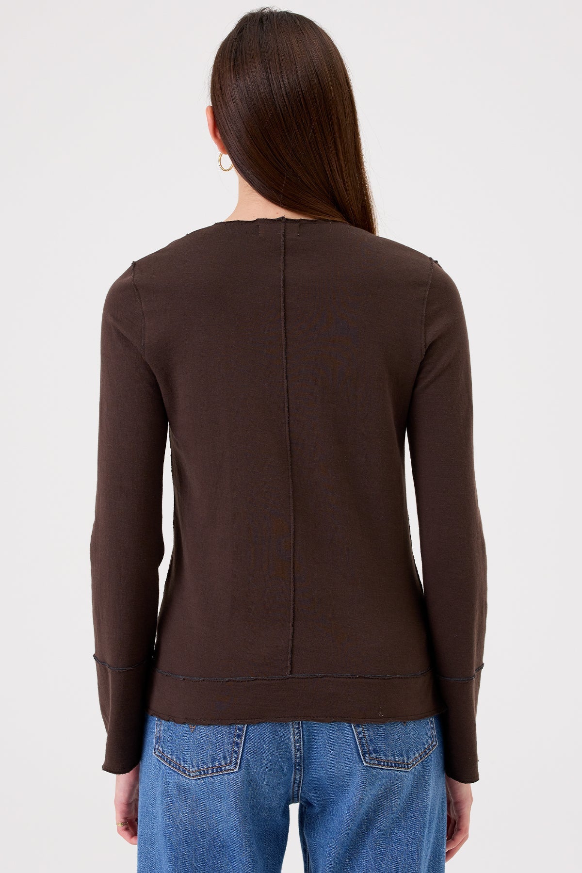 Serena V Neck Pullover - Goldie LeWinter #color_coffee - limited edition