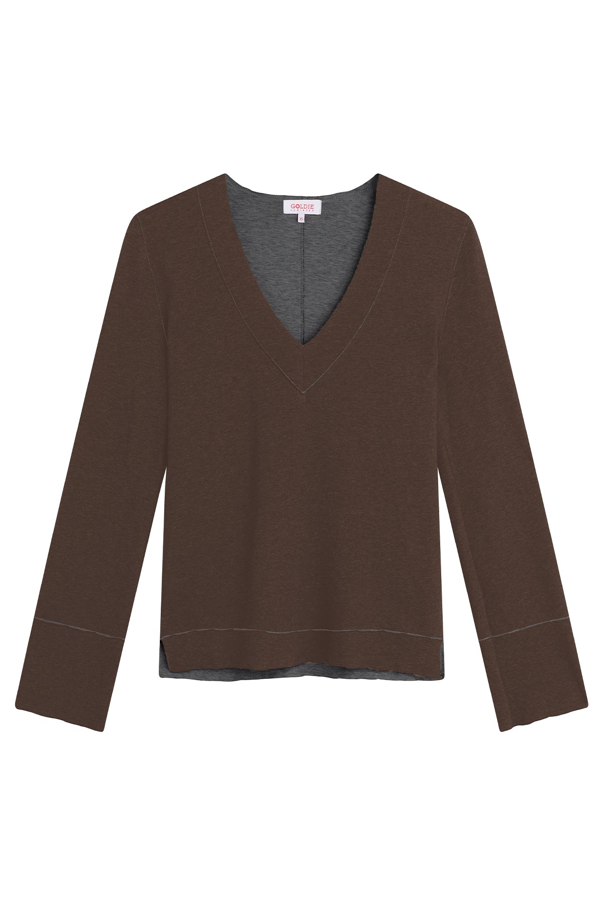 Serena V Neck Pullover - Goldie LeWinter #color_coffee - limited edition