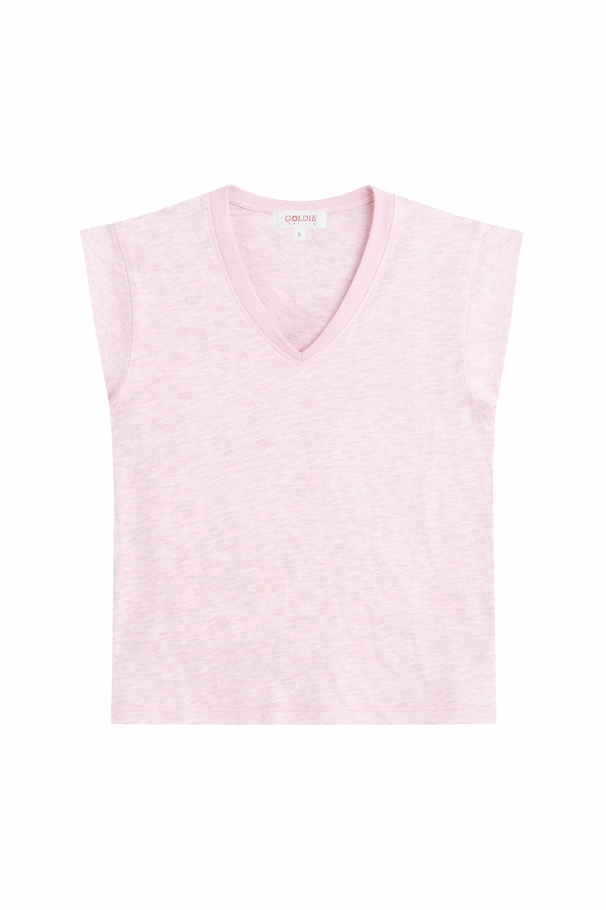 Serenity Cap Sleeve V Neck Tee - Goldie LeWinter #color_cherry blossom - limited edition