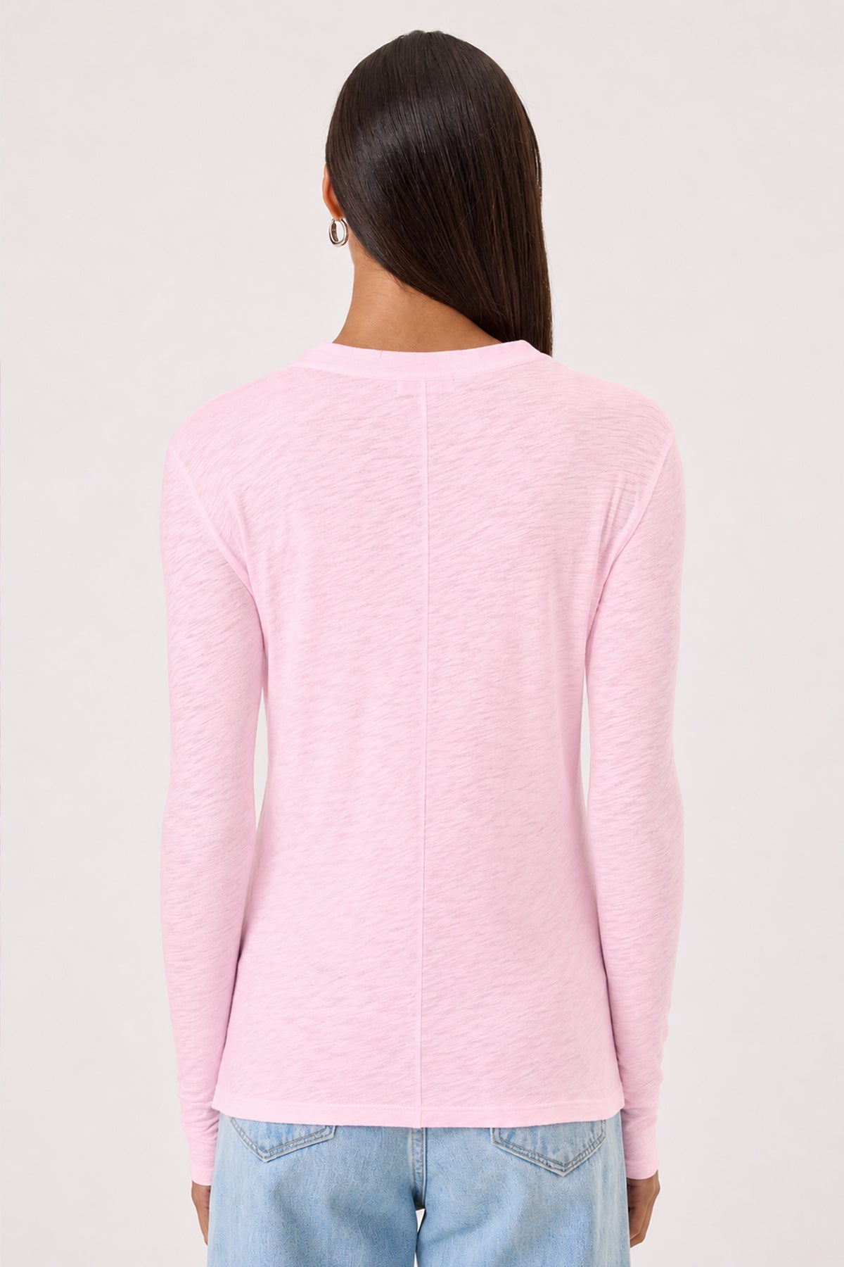 Serenity Long Sleeve V Neck Tee - Goldie LeWinter #color_cherry blossom