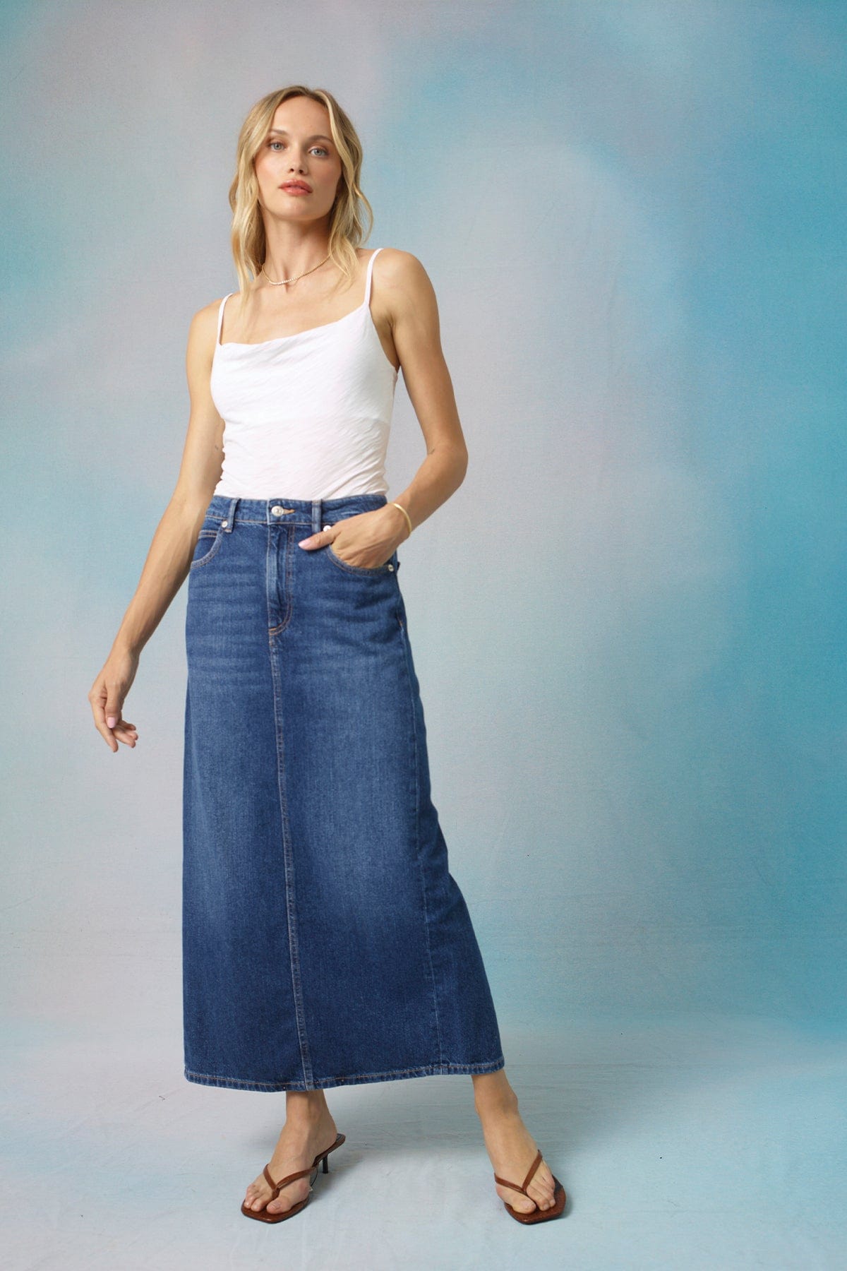 Shannon Draped Cami - Goldie LeWinter #color_white