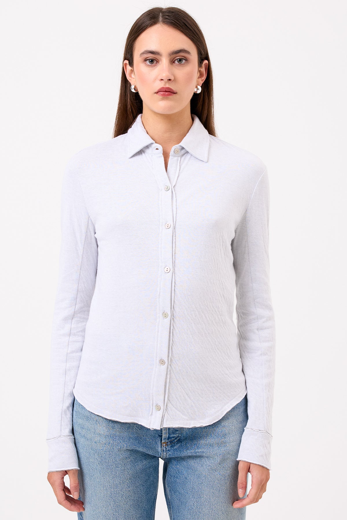 Sienna Button Up Shirt - Goldie LeWinter #color_white