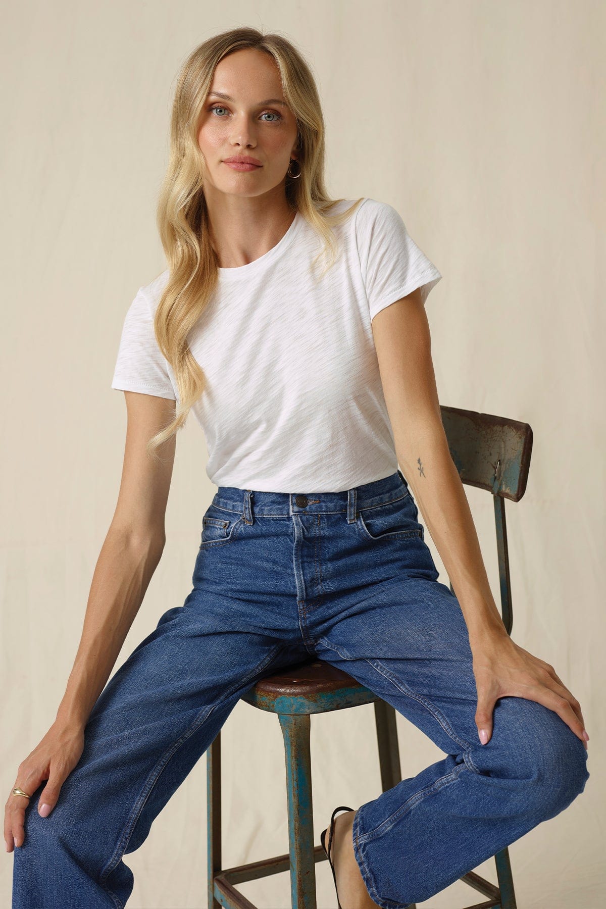 Signature Slub Boy Tee - Goldie LeWinter #color_white