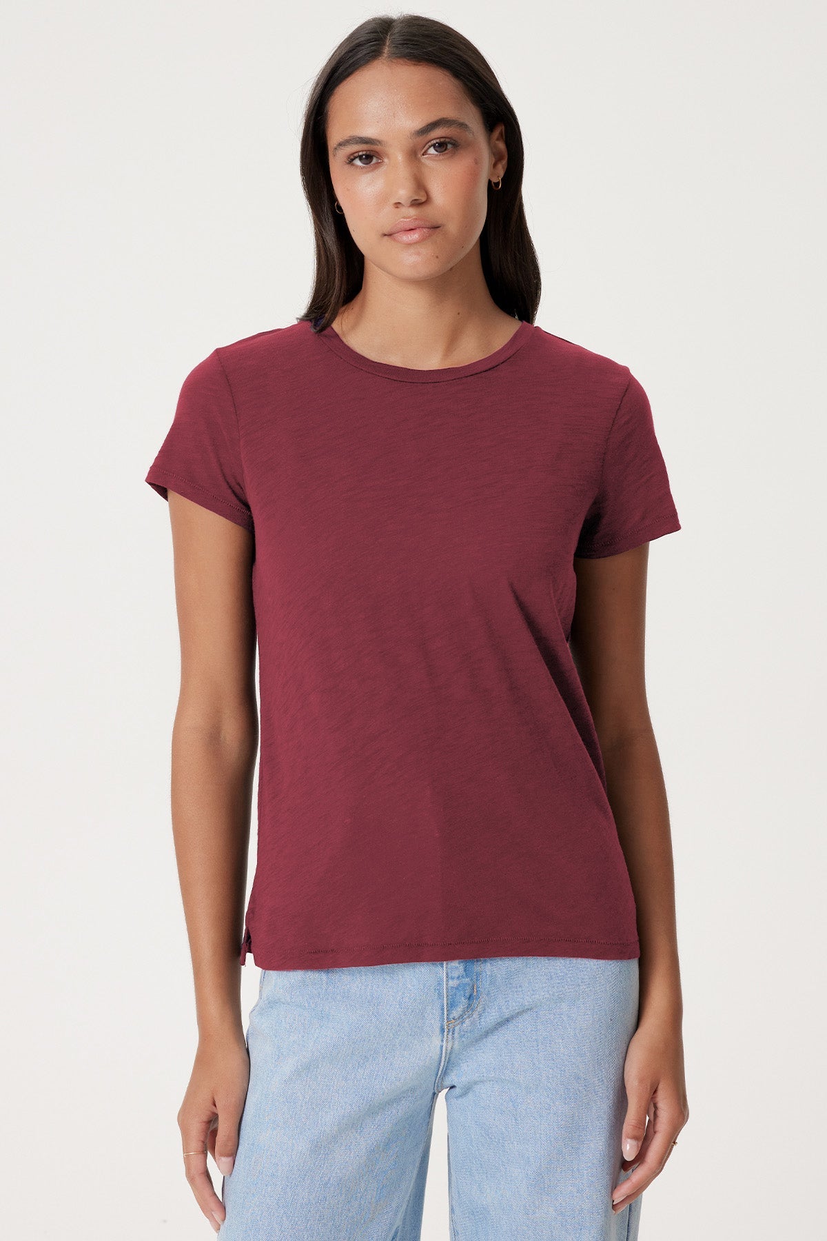 Signature Slub Boy Tee - Goldie LeWinter #color_bordeaux - limited edition