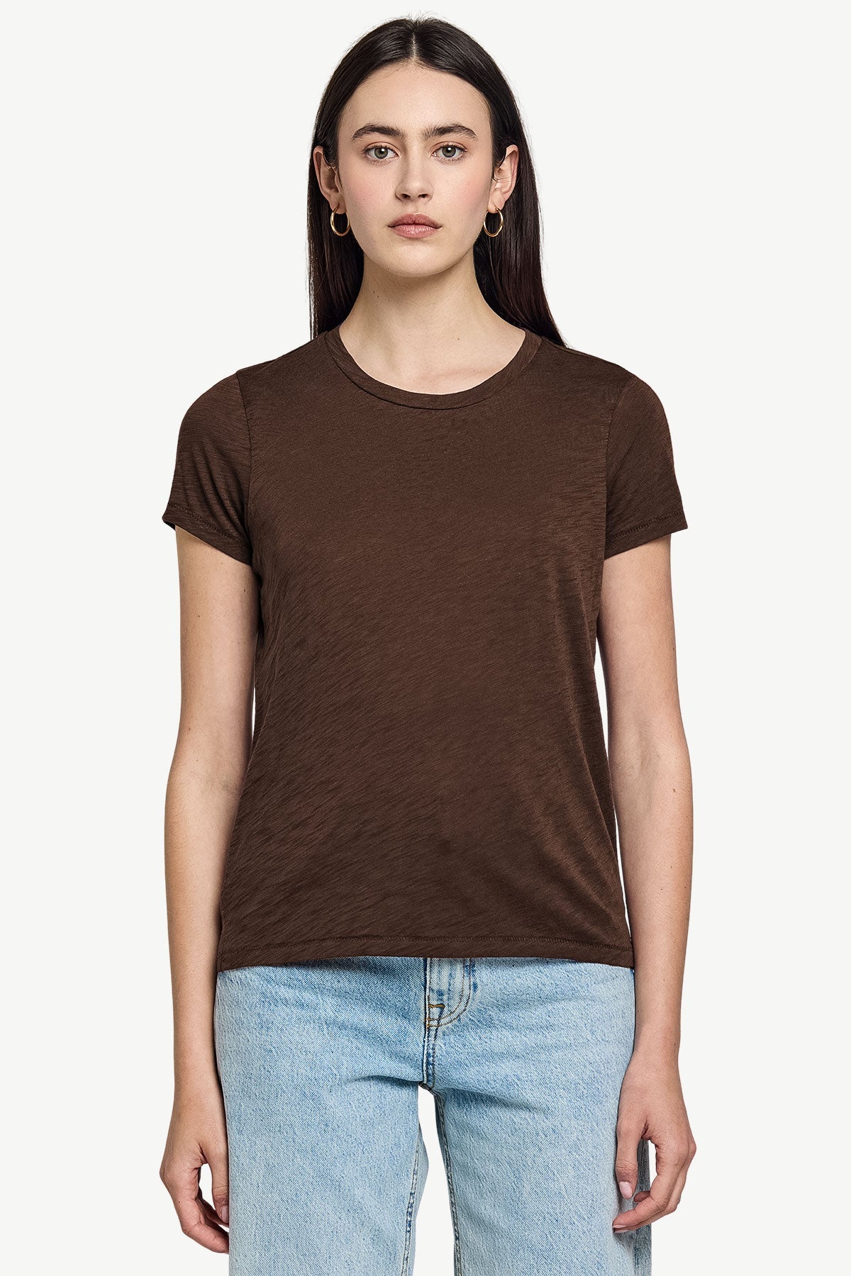 Signature Slub Boy Tee - Goldie LeWinter #color_coffee - limited edition