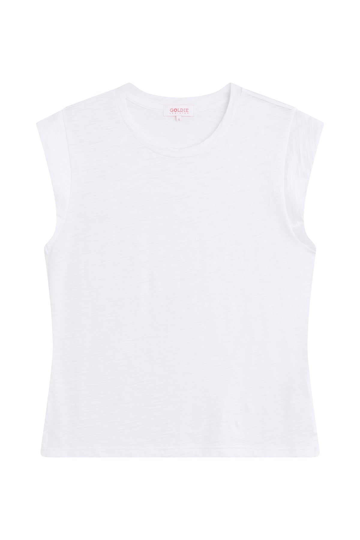 Signature Slub Cap Sleeve Tee - Goldie LeWinter #color_white
