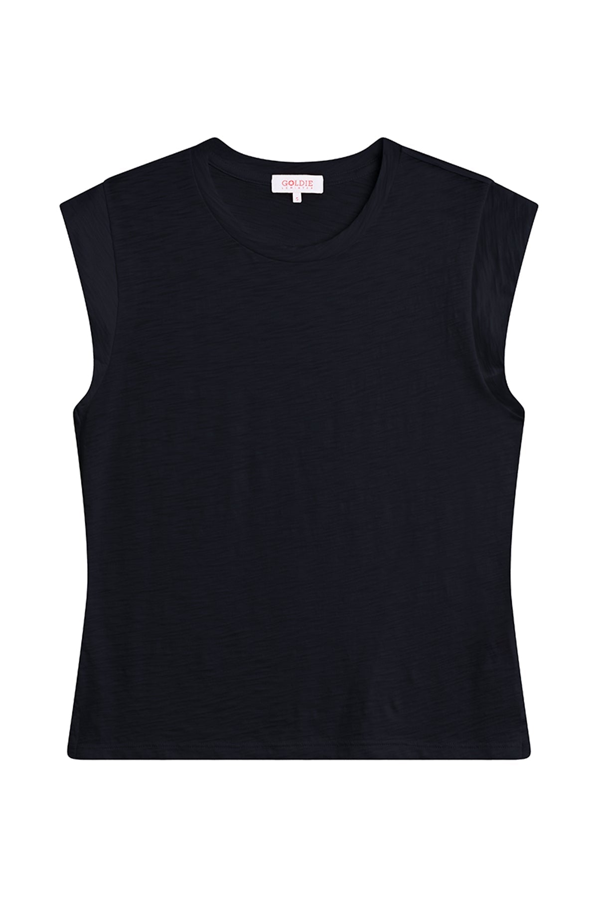 Signature Slub Cap Sleeve Tee - Goldie LeWinter #color_black