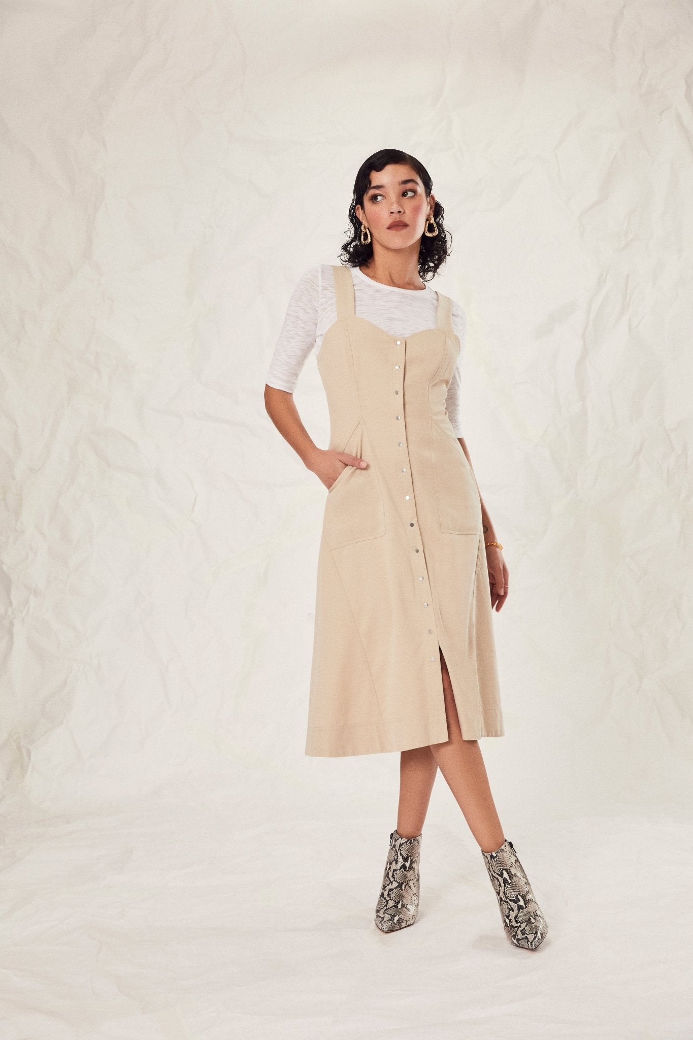 Signature Slub Half Sleeve Tee - Goldie LeWinter #color_white