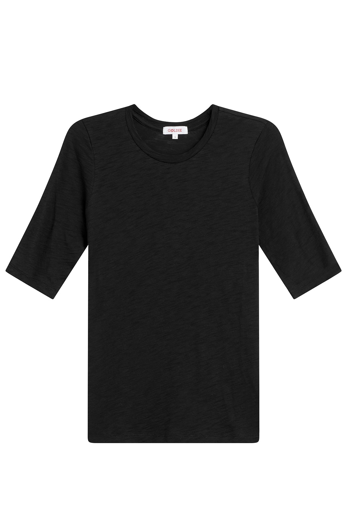 Signature Slub Half Sleeve Tee - Goldie LeWinter #color_black
