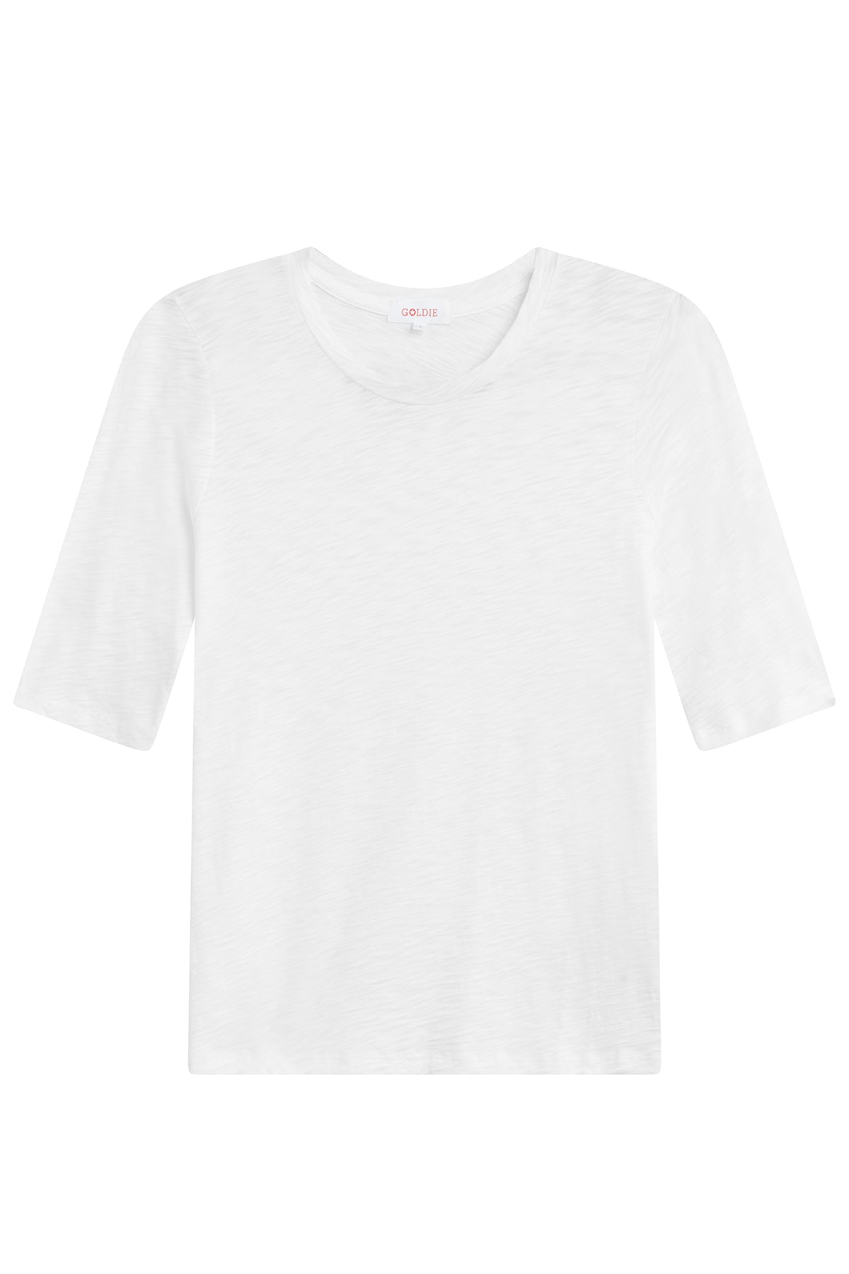 Signature Slub Half Sleeve Tee - Goldie LeWinter #color_white