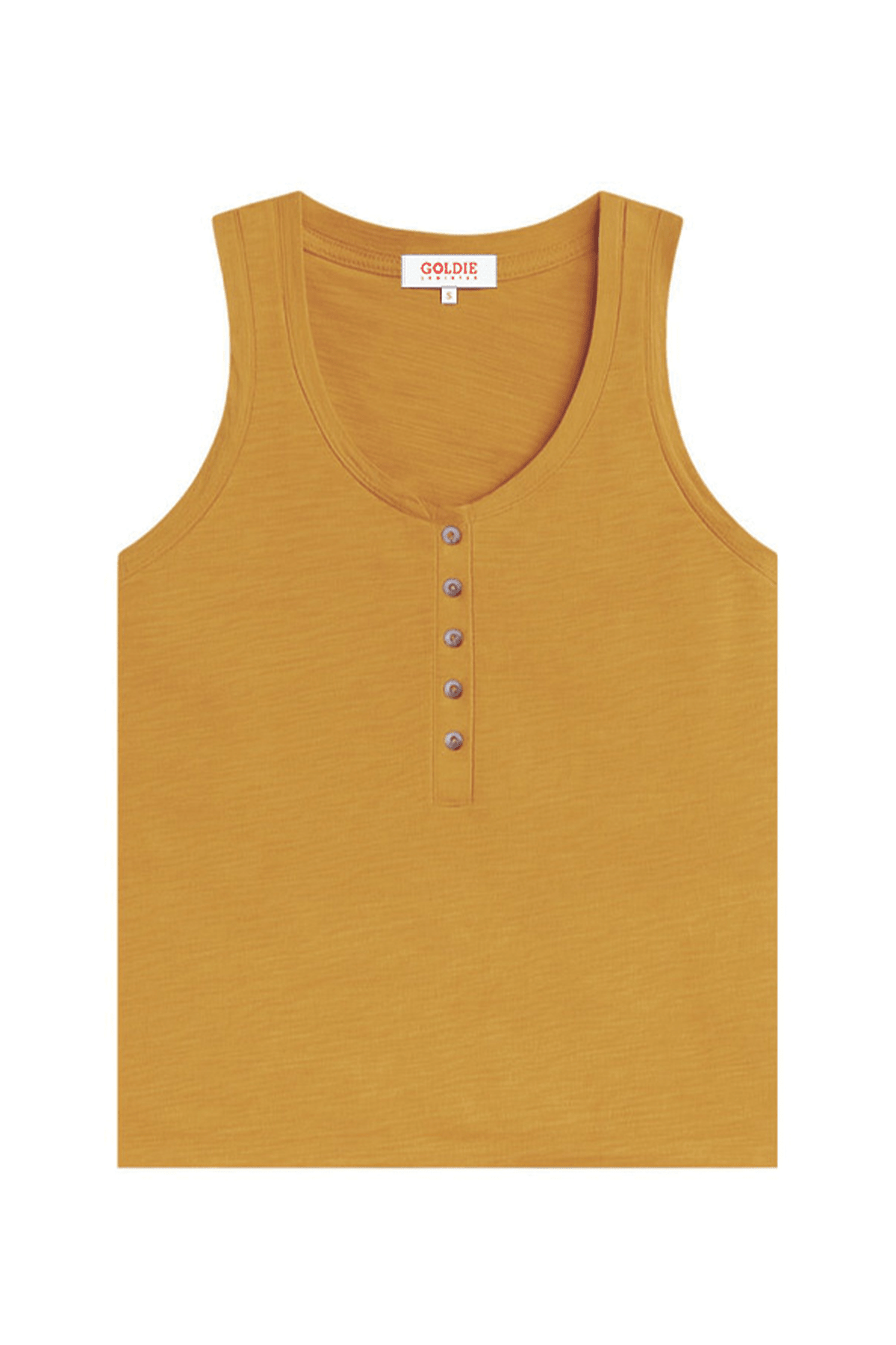 Signature Slub Henley Tank - Goldie LeWinter #color_ochre - limited edition