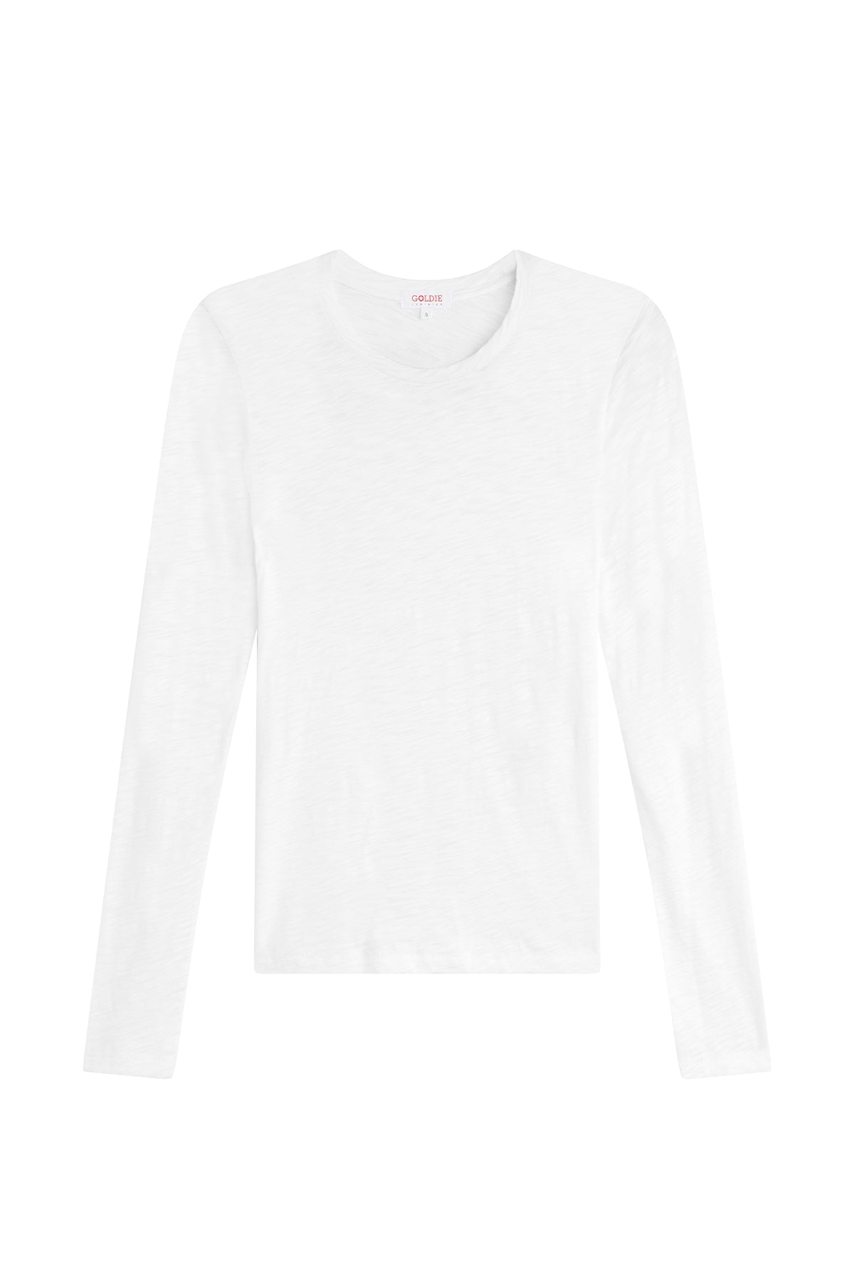 Signature Slub Long Sleeve Boy Tee - Goldie LeWinter #color_white